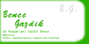 bence gazdik business card